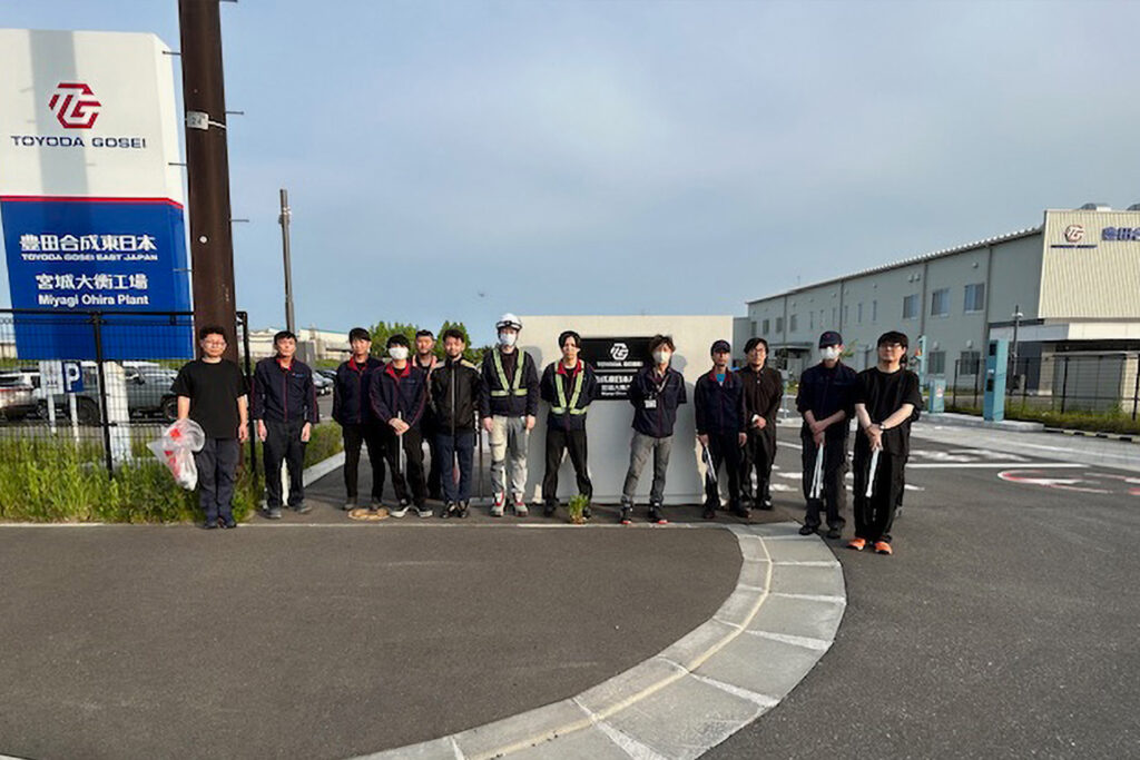 清掃後の大衡工場の皆さん(2025年6月撮影)