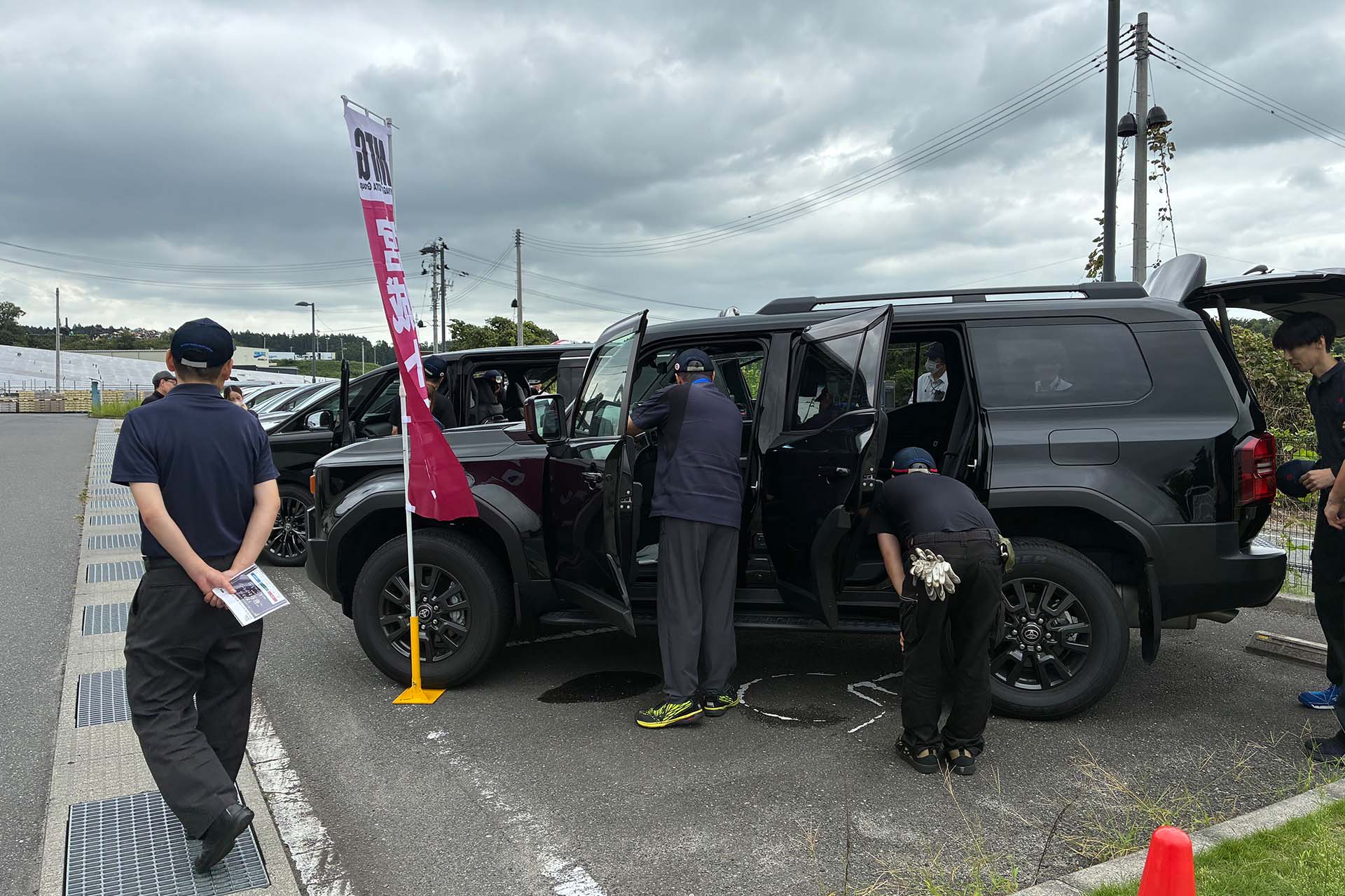 2025年9月12日の萩豊会 職域車両展示会の様子